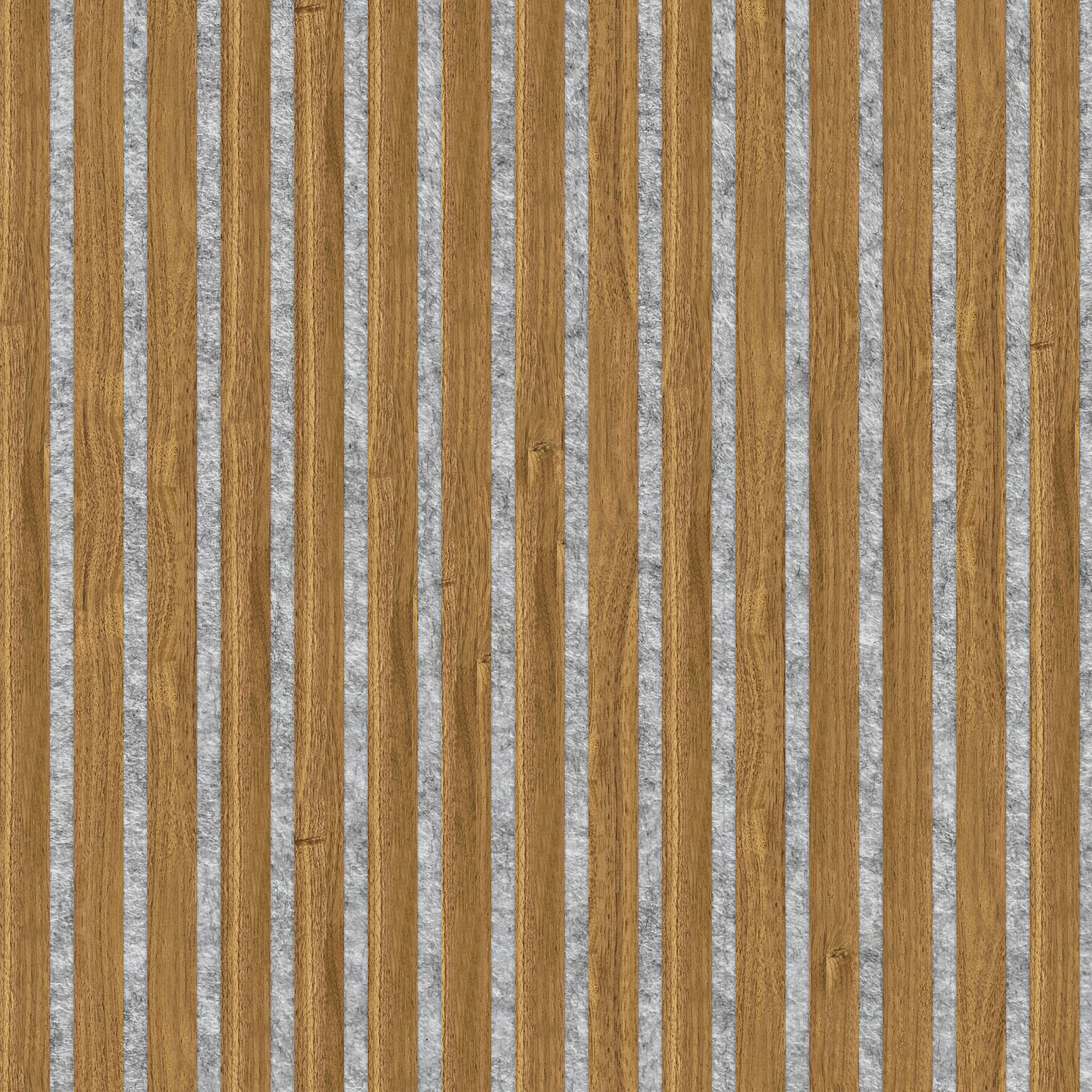 PANELUX™ Black Walnut (Grey Felt) Acoustic Slat Wall Panel (9' Height) - PICK UP PRICE ONLY