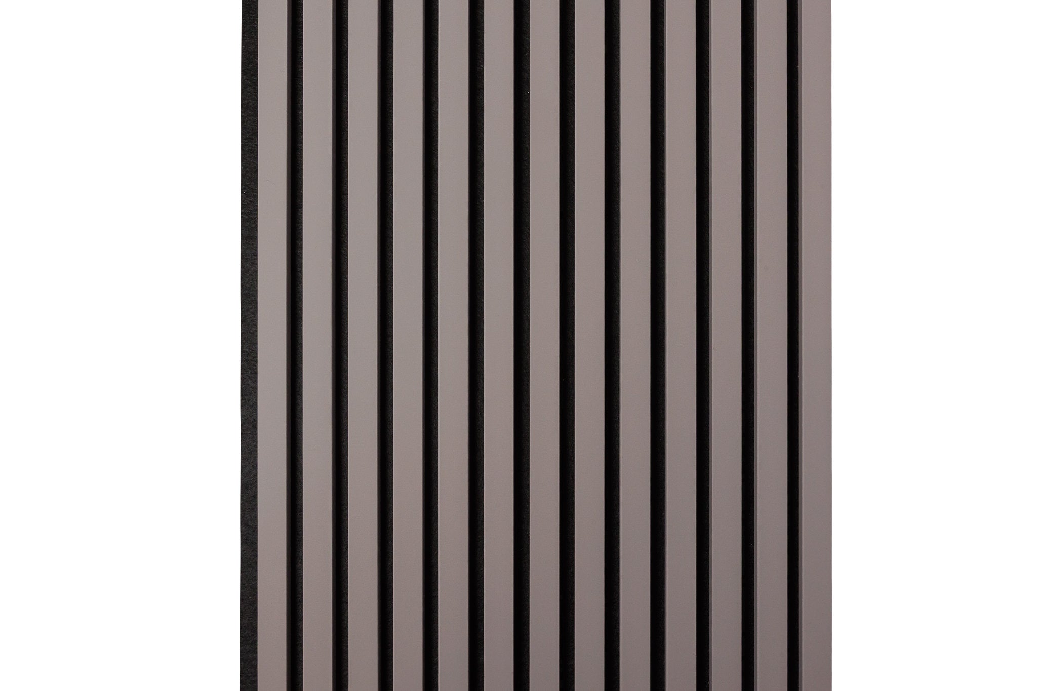 PANELUX™ Grey Soft Touch (Black Felt) Acoustic Slat Wall Panel (9' Height)