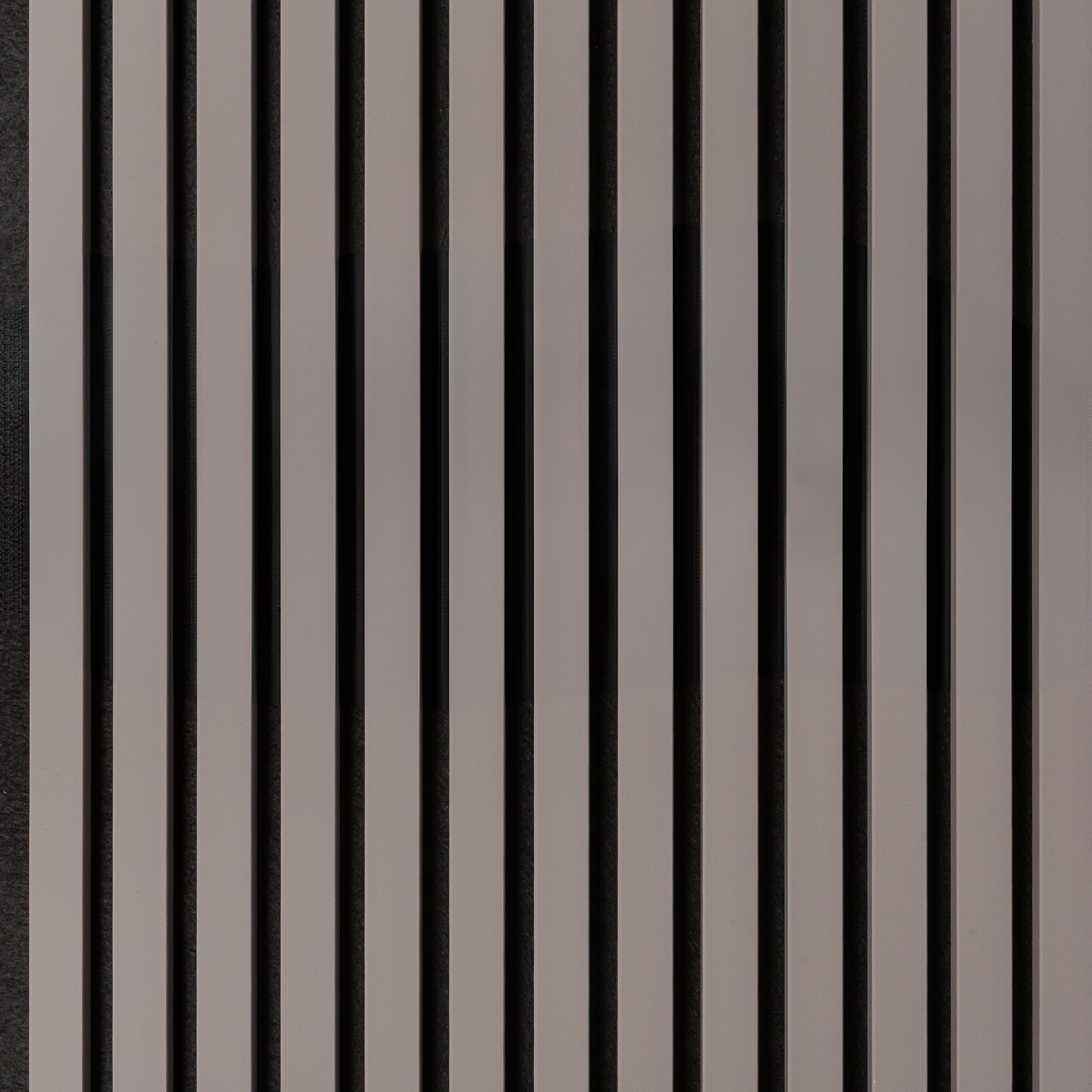 PANELUX™ Grey Soft Touch (Black Felt) Acoustic Slat Wall Panel (9' Height)